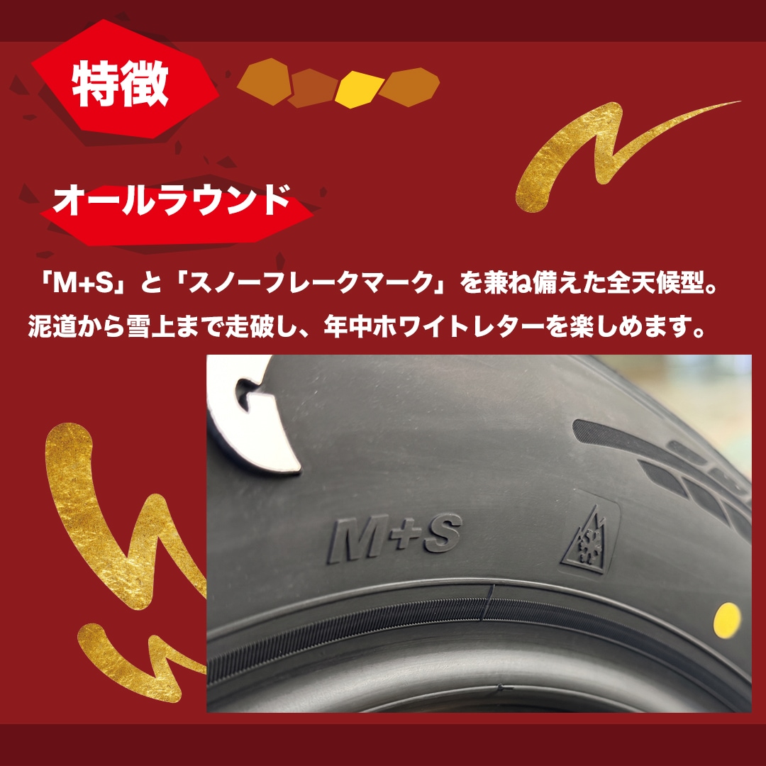 TIREFROG MILLIONROCK 百万石 165/65R15 81T WL ホワイトレター 165/65